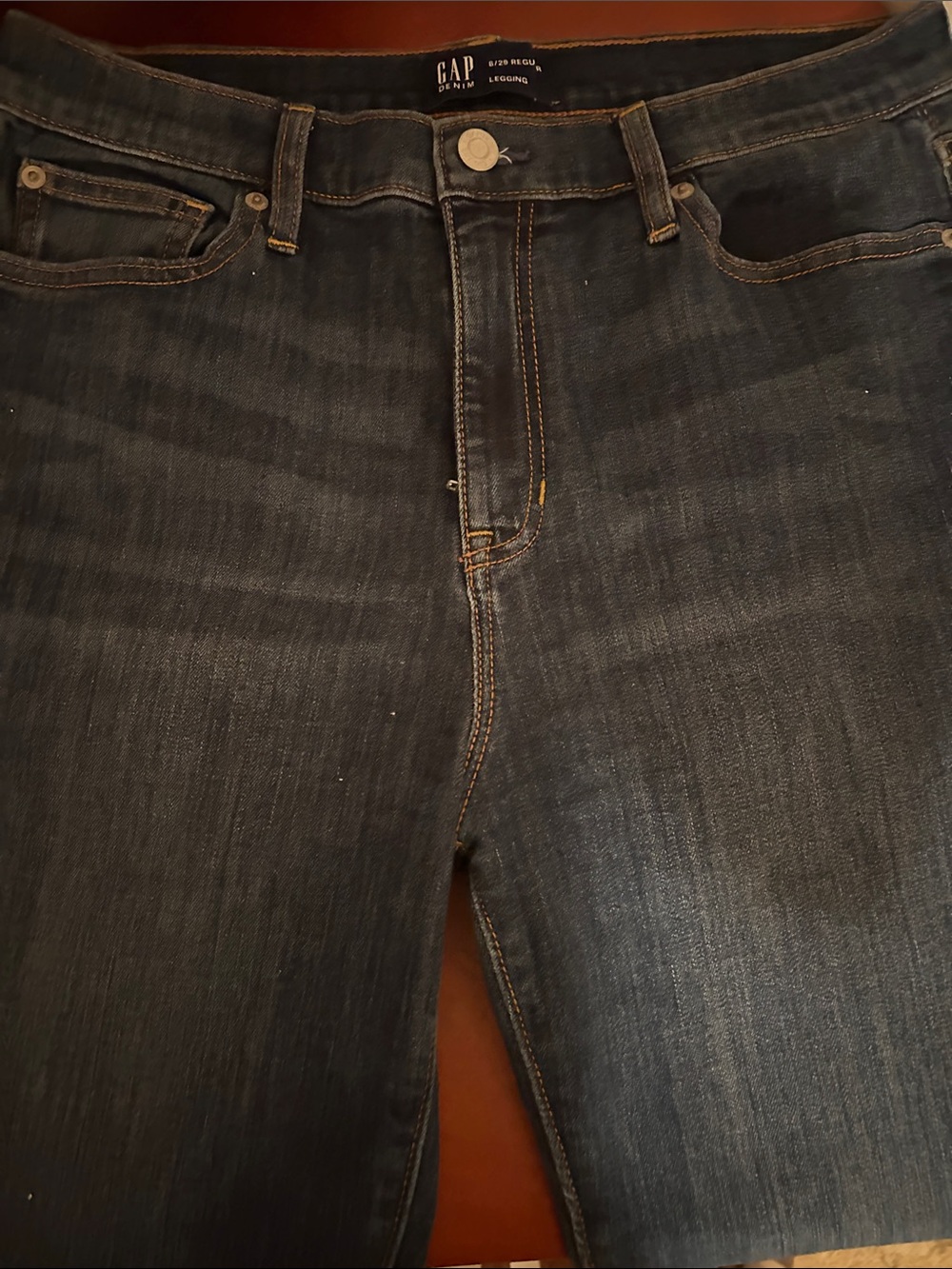 GAP Men's Straight Jeans in Dark Blue Denim